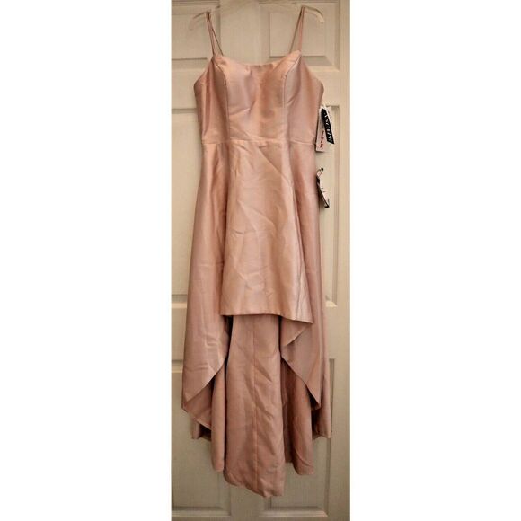 XSCAPE 3539XP Women’s Petite Sz 6 Beige High-Low Ball Gown $229 - Picture 1 of 15